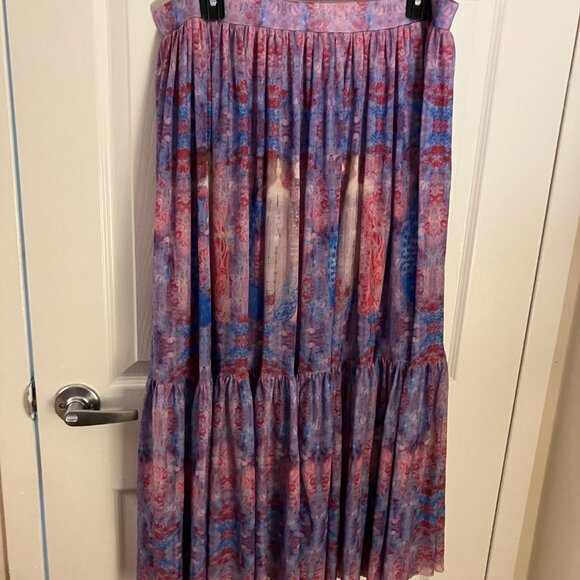 Blackmilk Clothing The Three Perfumes Split Sheer Midaxi Skirt - Picture 2 of 3